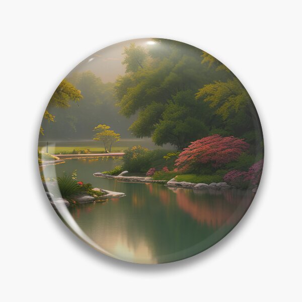 Artikelvorschau, Flower Garden Serenade A Calming Sunset Landscape entworfen und verkauft von D3monic.
