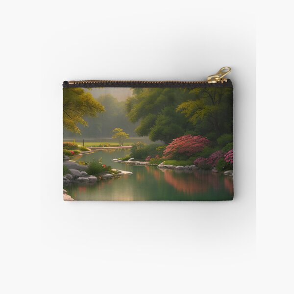 Item preview, Flower Garden Serenade A Calming Sunset Landscape designed and sold by D3monic.