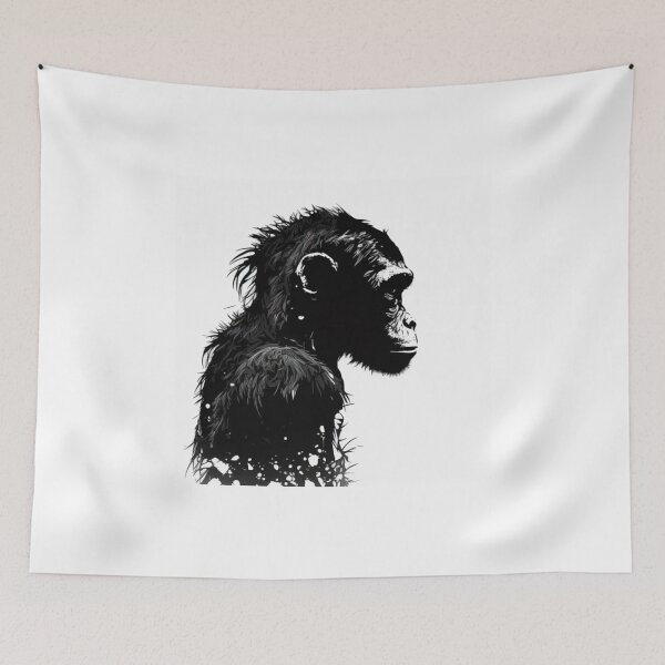 Item preview, monkey silhouette designed and sold by warzin.