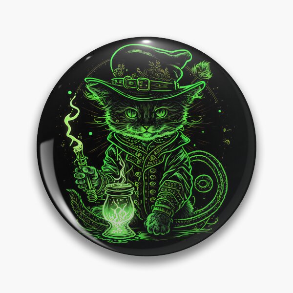 Item preview, Mystical Meow: A Whimsical Green Cat Illustration designed and sold by digitaldreamHD.
