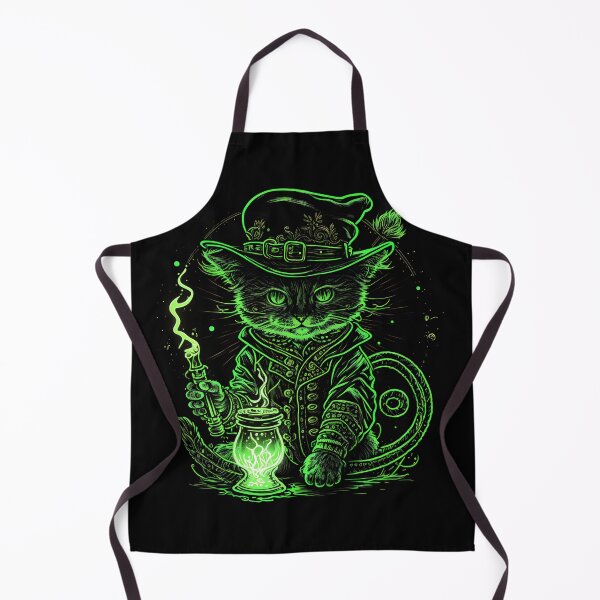 Item preview, Mystical Meow: A Whimsical Green Cat Illustration designed and sold by digitaldreamHD.