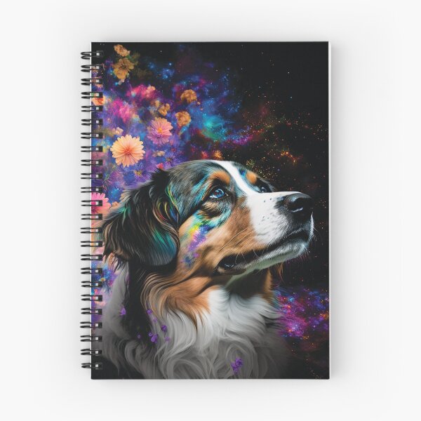 Item preview, Australian Shepherd stardust portrait designed and sold by HookedOnDogz.