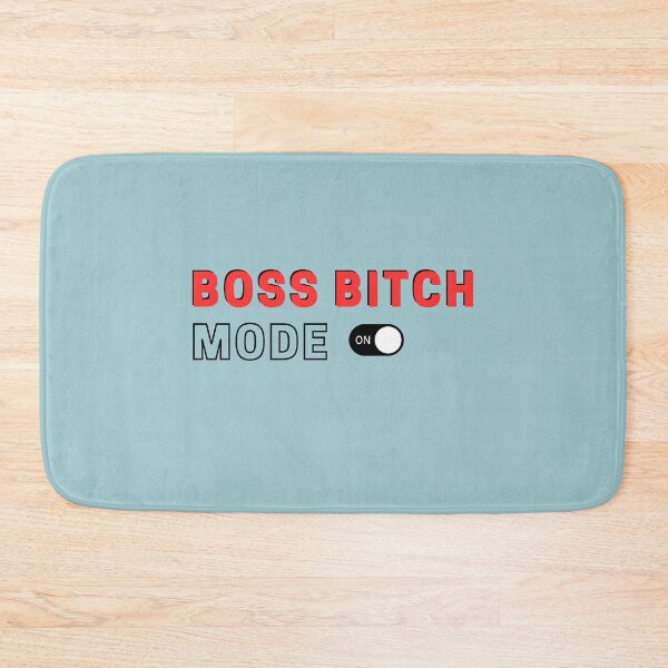 Item preview, boss bish badass mode on text typography simple clean minimalist sticker designed and sold by FRH Design ⭐⭐⭐⭐⭐.
