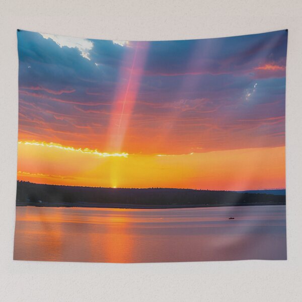 Item preview, Golden Hour A Spectacular Sunset with Heavenly Light Rays designed and sold by D3monic.