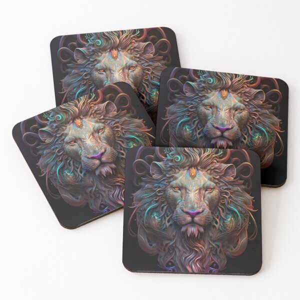 Item preview, Lion Head Abstract Art | Wall Art | Apex Predators Collection designed and sold by Coded Canvas.