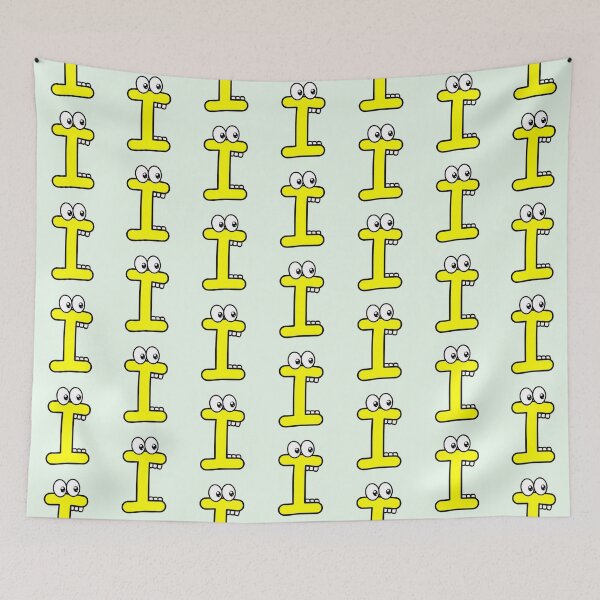 Item preview, Funny cartoon letter I with googly eyes designed and sold by hendeJens.