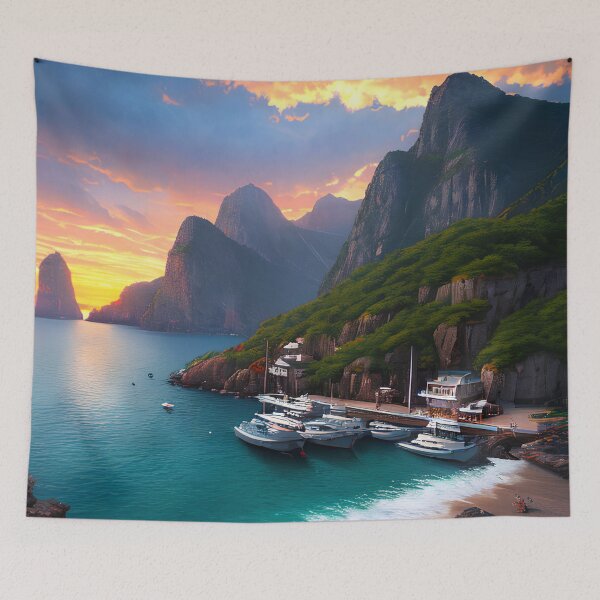 Item preview, Golden Light on the Water A Portside Dream designed and sold by D3monic.