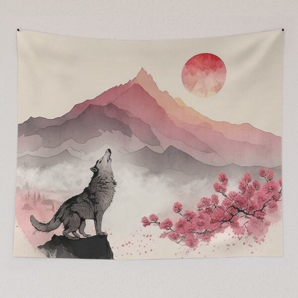 Item preview, grey wolf howling  designed and sold by mtperspective.