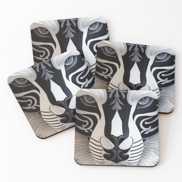 Item preview, Papercut white tiger portait art, print designed and sold by fr4nk87.