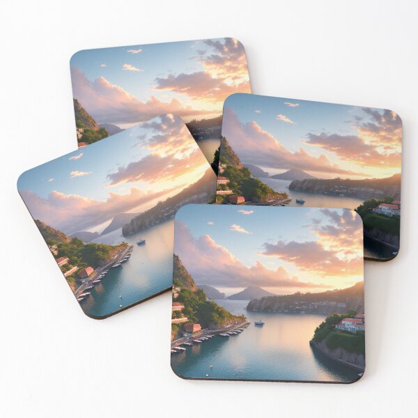 Item preview, Golden Skies, Serene Seas A Harbour Haven designed and sold by D3monic.
