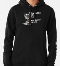 trump's seven banned words CDC: I RESIST 7 evidence-based vulnerable entitlement fetus science-based transgender diversity red white text Pullover Hoodie