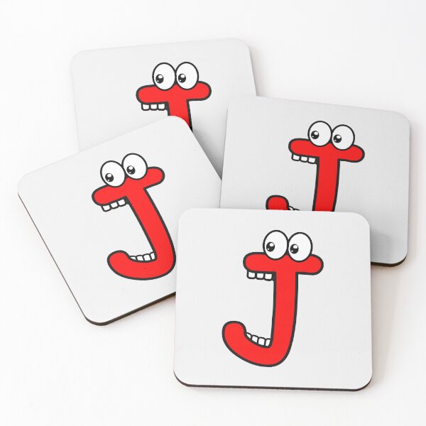 Item preview, Funny cartoon letter J with googly eyes designed and sold by hendeJens.