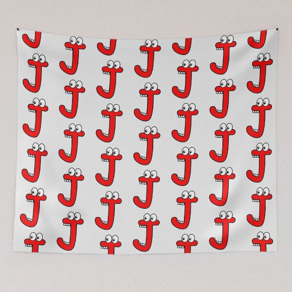Item preview, Funny cartoon letter J with googly eyes designed and sold by hendeJens.
