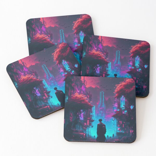 Item preview, Cyberpunk Post-Apocalyptic Neon Painting designed and sold by Torii Studio.