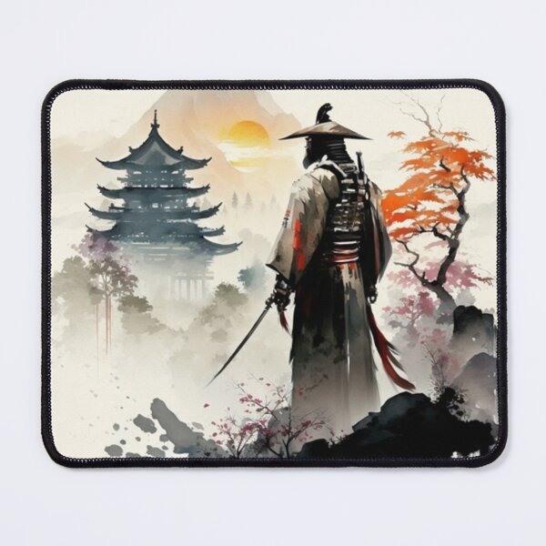 Artikelvorschau, Epic samurai in chinese landscape watercolor style entworfen und verkauft von warzin.