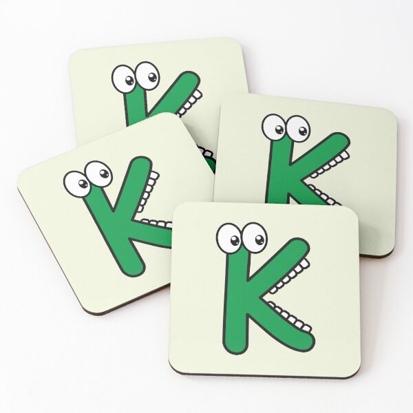 Item preview, Divertida caricatura letra K con ojos saltones designed and sold by hendeJens.