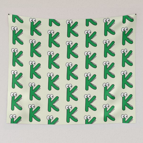 Item preview, Funny cartoon letter K with googly eyes designed and sold by hendeJens.