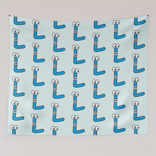 Item preview, Funny cartoon letter L with googly eyes designed and sold by hendeJens.