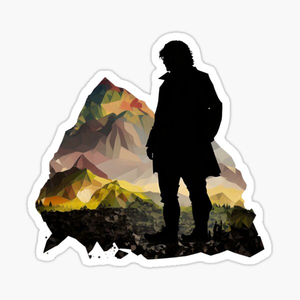Item preview, The Burglar and the Lonely Mountain - Polygon Art - Fantasy designed and sold by Fenay Designs.