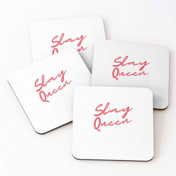 Item preview, red slay queen text typography simple clean minimalist sticker designed and sold by FRH Design ⭐⭐⭐⭐⭐.