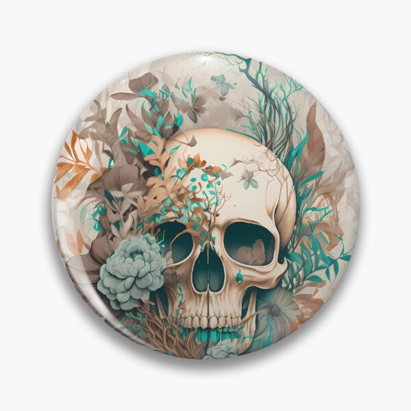 Artikelvorschau, Blüte Totenkopf Digitaldruck | Sanfte Pastelltöne | Botanische Elemente | Wohnkultur entworfen und verkauft von Coded Canvas.