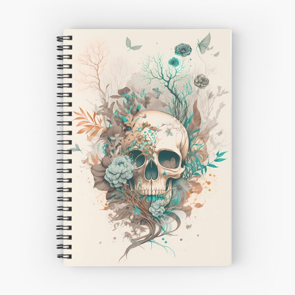 Item preview, Bloom Skull Digital Print | Soft Pastel Hues | Botanical Elements | Home Decor designed and sold by Coded Canvas.