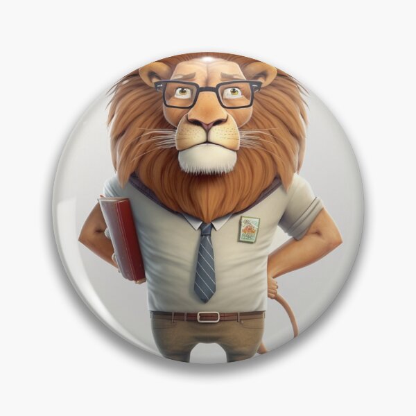 Artikelvorschau, cartoon lion teacher entworfen und verkauft von warzin.