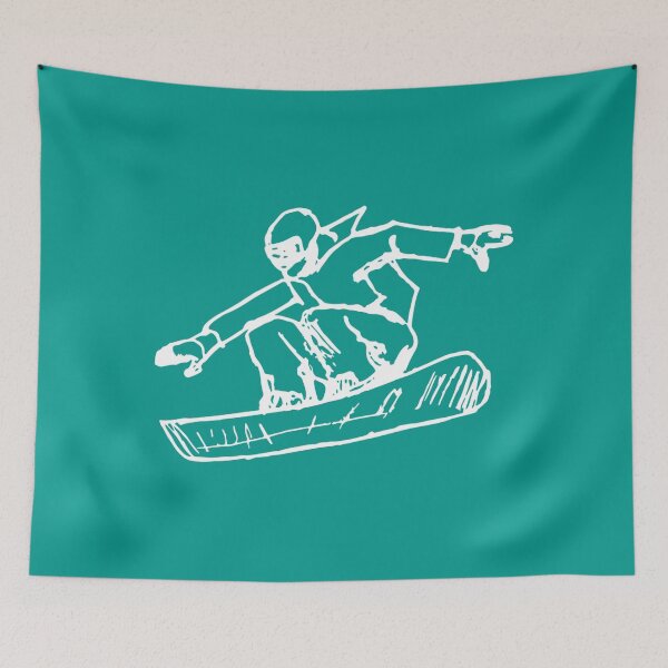 Item preview, Jumping snowboarder freestyler white gift designed and sold by TeeArtistry.