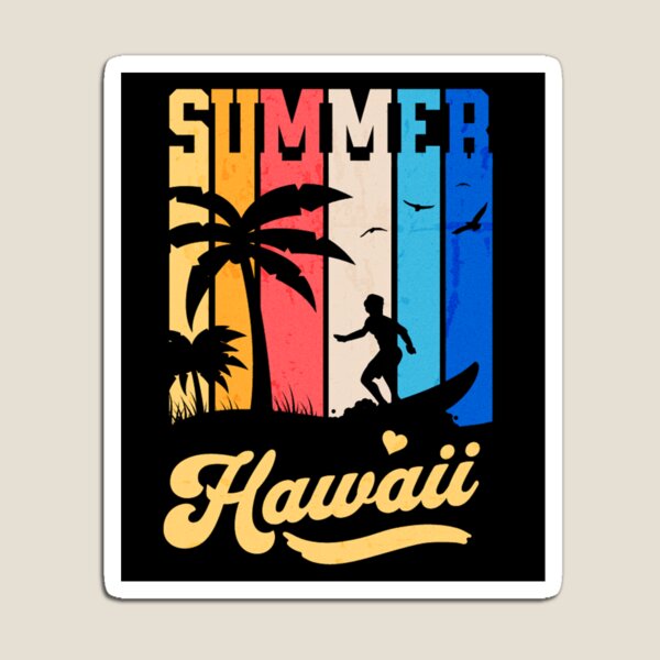 Artikelvorschau, Surfender Aufkleber Vintager Hawaii entworfen und verkauft von Arab Fashion.