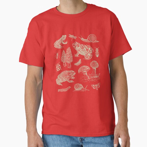 Goblincore Vintage Biology: Nature Lover's Collection of Frog, Mushroom, Snail, and Moth Insects for Science and Natural History Fan Classic T-Shirt