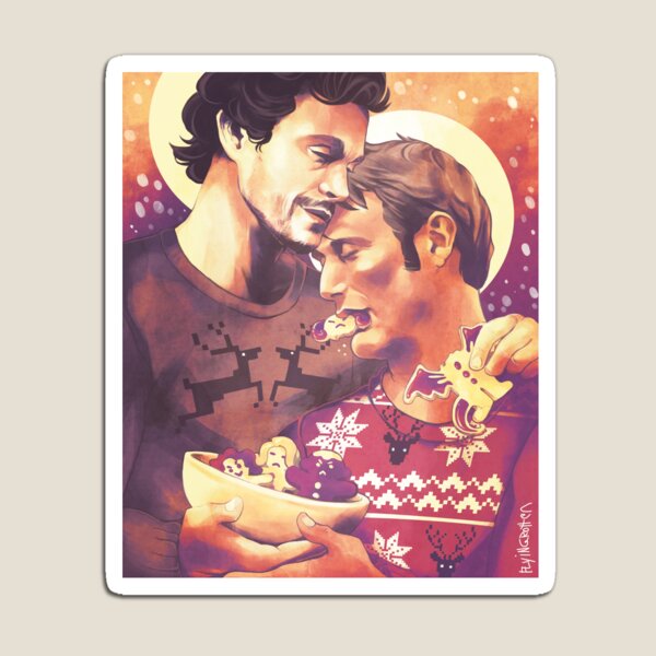 Merry Hannigram Christmas Magnet