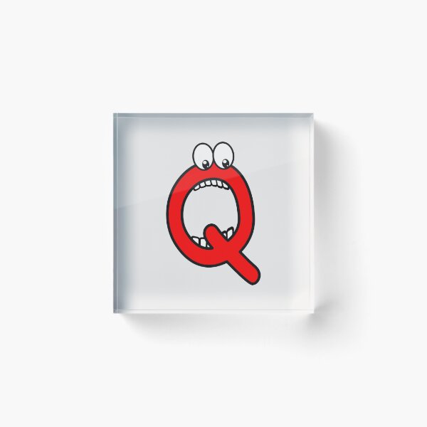 Item preview, Comic letter Q with googly eyes designed and sold by hendeJens.