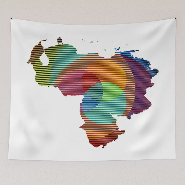 Item preview, Venezuela map, Independence day Celebration 5 de Julio, Homage Carlos Cruz Diez designed and sold by airam cordido.