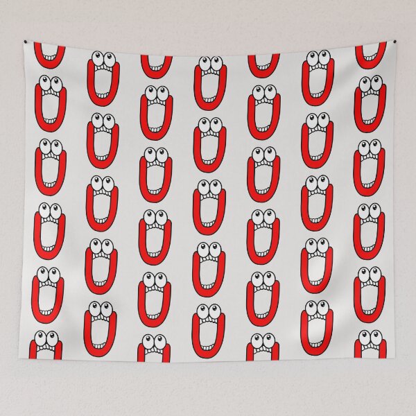 Item preview, Letter U in comic style with googly eyes designed and sold by hendeJens.