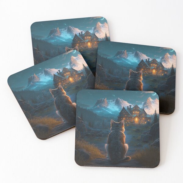 Item preview, Cat on nightly adventures designed and sold by NxtGenArt.