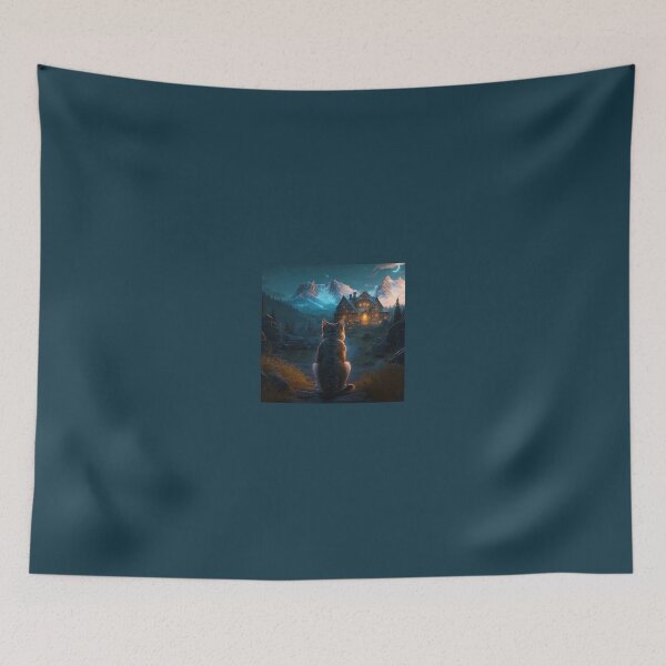 Item preview, Cat on nightly adventures designed and sold by NxtGenArt.