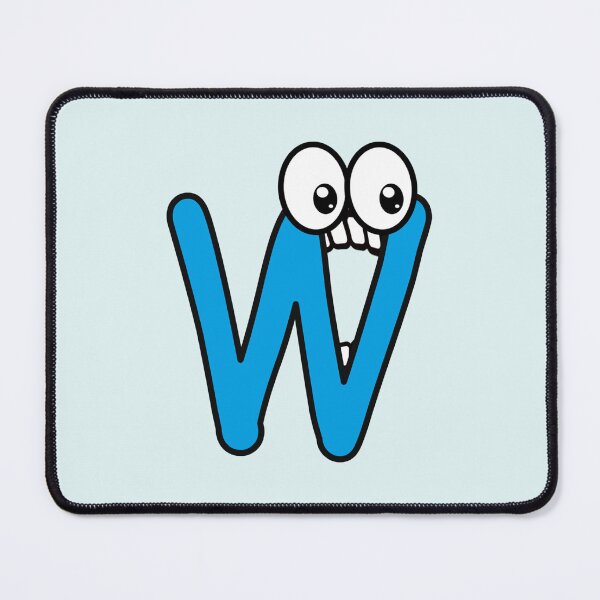 Item preview, Letter W with googly eyes in comic style funny designed and sold by hendeJens.