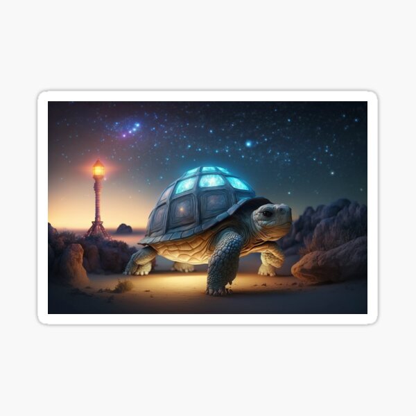 Item preview, Space turtle defying gravity designed and sold by NxtGenArt.