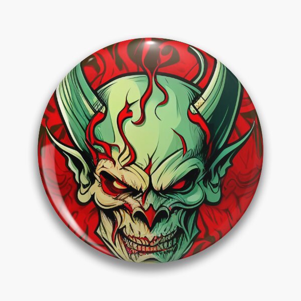 Item preview, Nasty Demon Skull designed and sold by BoneyardGrafix.