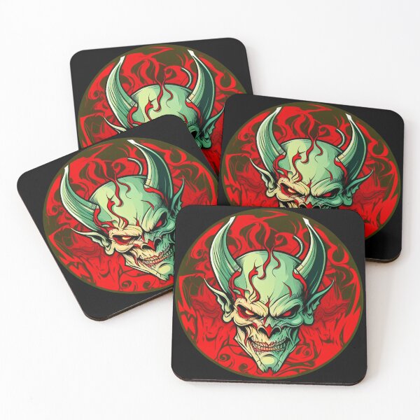 Item preview, Nasty Demon Skull designed and sold by BoneyardGrafix.