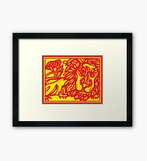 Karpowicz Buddha Yellow Red Framed Print