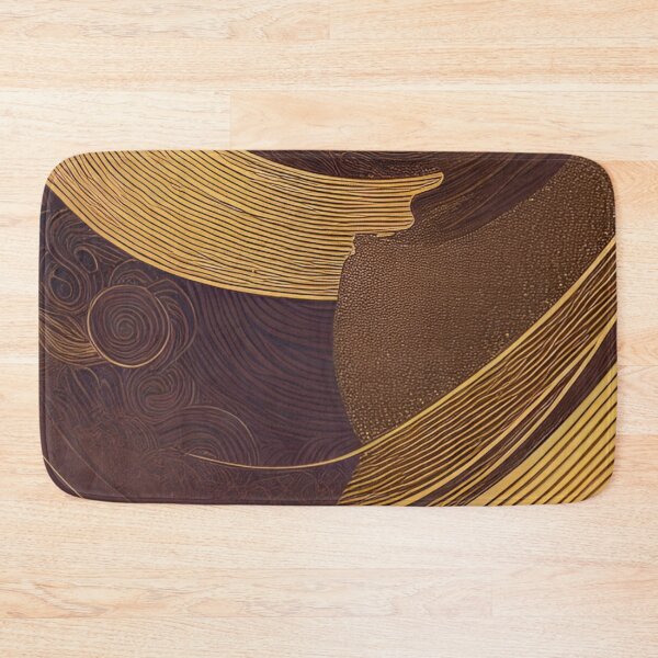 Item preview, Golden Brown Retro African Eqyptian 70's Chic Abstract Design Version 15 designed and sold by DreamingAwake1.