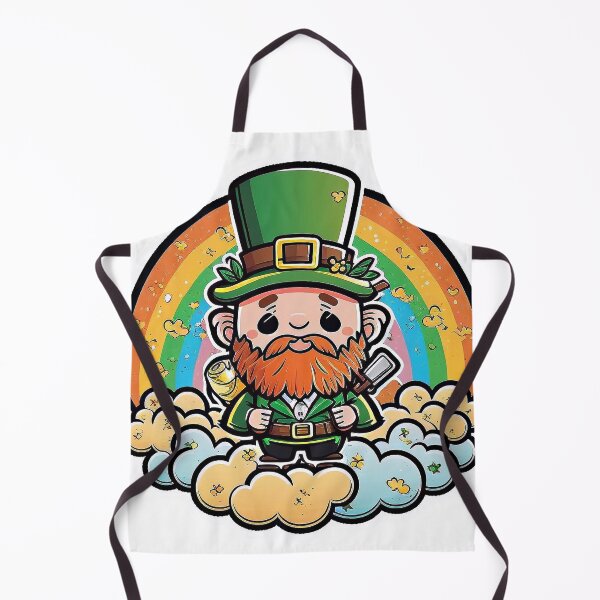 Item preview, Leprechaun with green hat and rainbow designed and sold by knuppify.