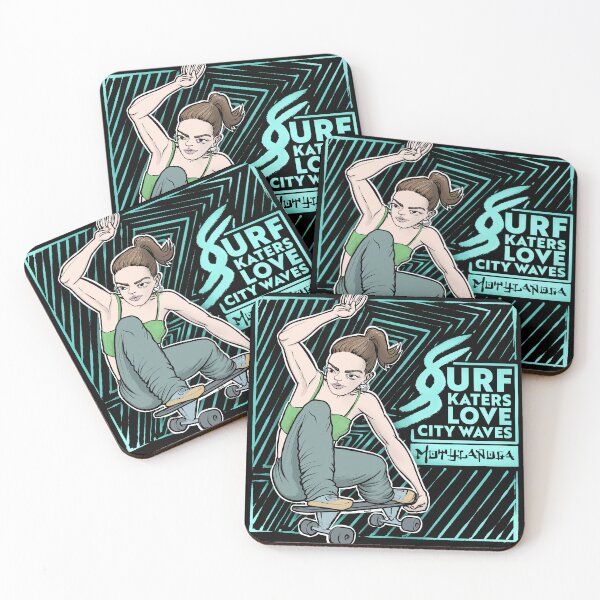 Item preview, Surf skaters love city waves designed and sold by motylanoga.