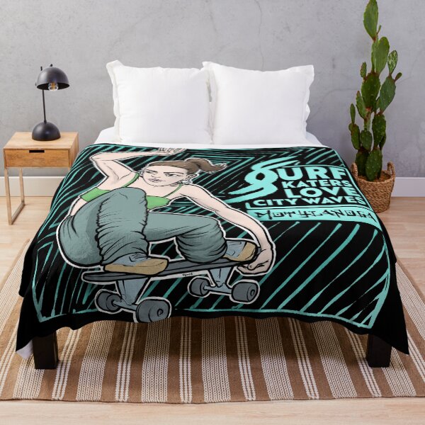 Item preview, Surf skaters love city waves designed and sold by motylanoga.