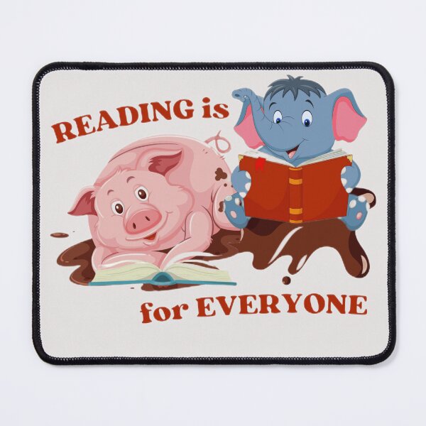 Item preview, Piggie elephant Reading is for everyone T-shirt, Book Lover Print designed and sold by KesDesigns ⭐⭐⭐⭐⭐.