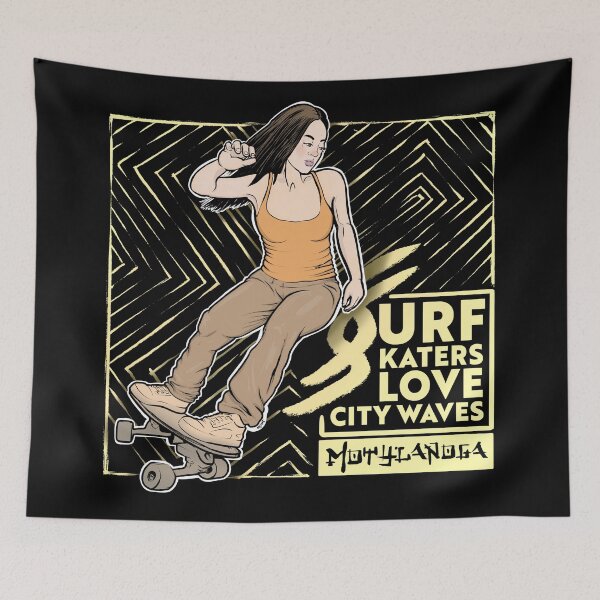 Item preview, Surf skaters love city waves designed and sold by motylanoga.