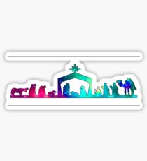 Christmas Nativity Scene- Coloured Sticker