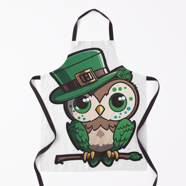 Artikelvorschau, St Patricks Eule mit grünem Hut entworfen und verkauft von knuppify.