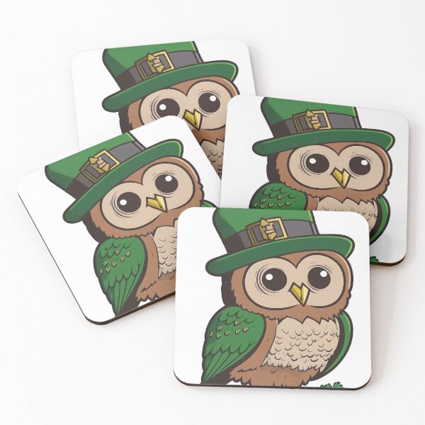 Artikelvorschau, St Patricks Eule mit Hut entworfen und verkauft von knuppify.
